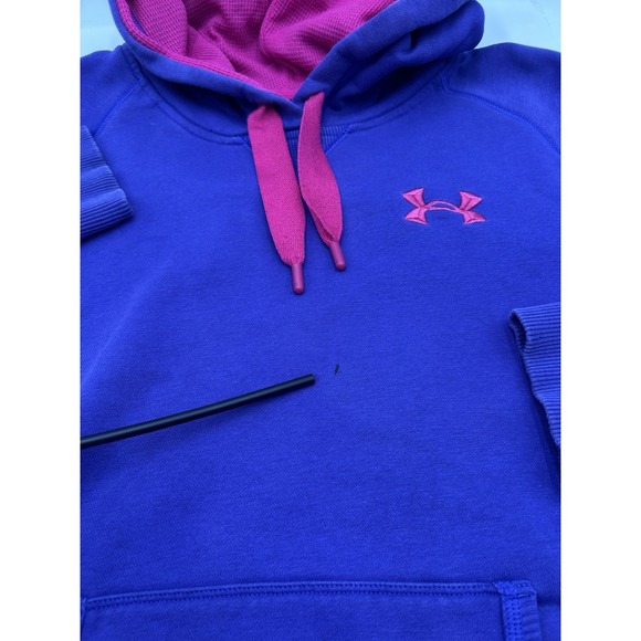 Under Armour Purple & Pink Hoodie Sweatshirt UA Storm Fleece Women's Size Large - Picture 7 of 10